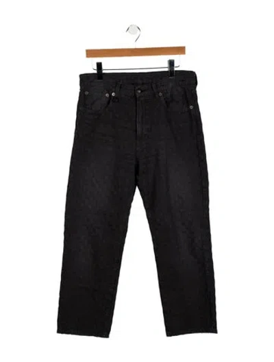 Pre-owned R13 High-rise Straight Leg Jeans In Black