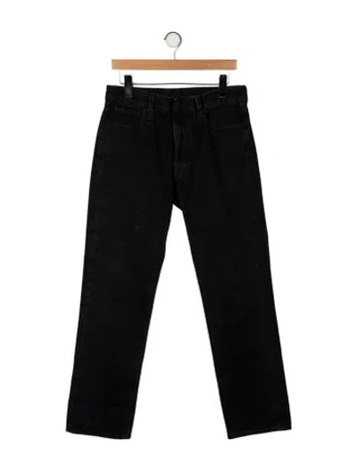 Pre-owned R13 High-rise Straight Leg Jeans In Black
