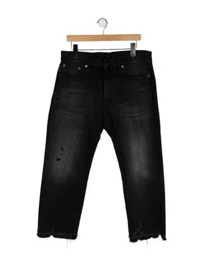 Pre-owned R13 High-rise Straight Leg Jeans In Black