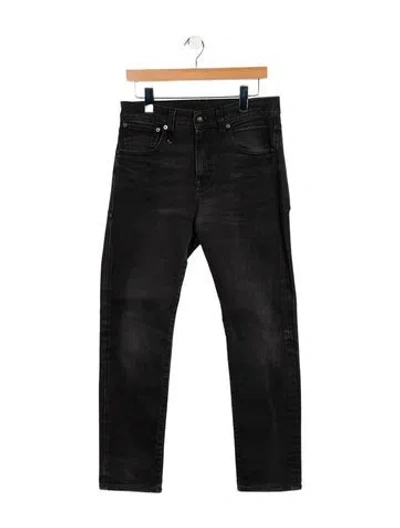Pre-owned R13 High-rise Straight Leg Jeans In Black