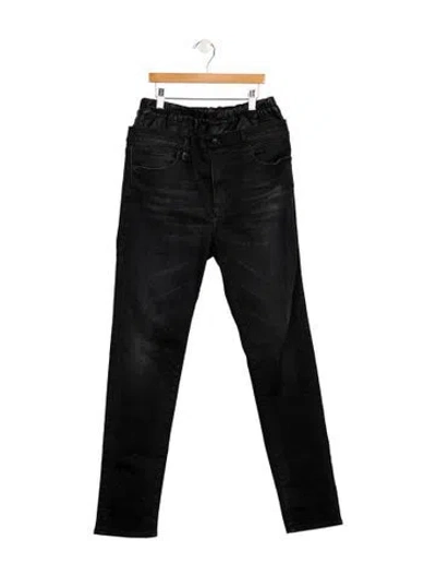 Pre-owned R13 High-rise Straight Leg Jeans In Black