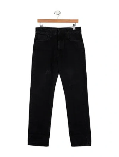 Pre-owned R13 High-rise Straight Leg Jeans In Black