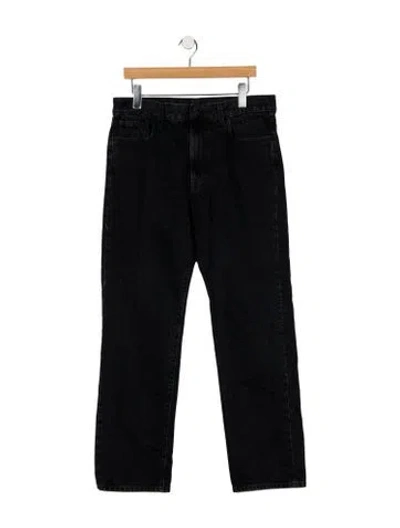 Pre-owned R13 High-rise Straight Leg Jeans In Black