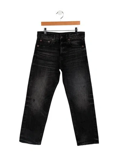 Pre-owned R13 High-rise Straight Leg Jeans In Black