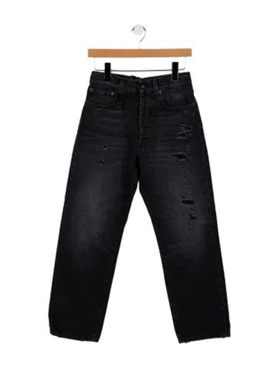 Pre-owned R13 High-rise Straight Leg Jeans In Black