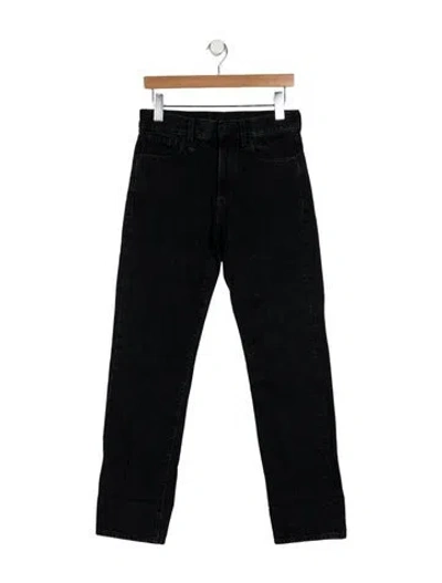 Pre-owned R13 High-rise Straight Leg Jeans In Black