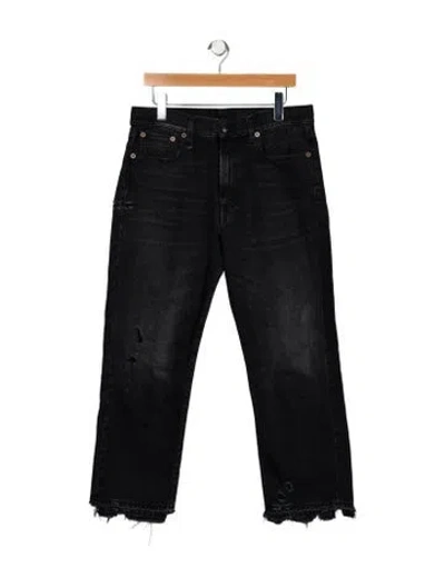 Pre-owned R13 High-rise Straight Leg Jeans In Black