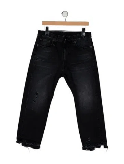 Pre-owned R13 High-rise Straight Leg Jeans In Black
