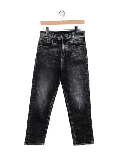 Pre-owned R13 High-rise Straight Leg Jeans In Black
