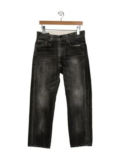 Pre-owned R13 High-rise Straight Leg Jeans In Black