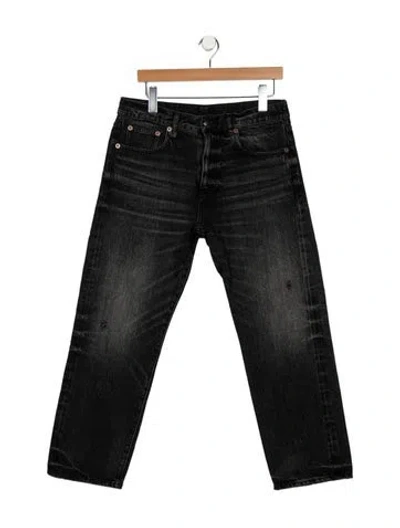 Pre-owned R13 High-rise Straight Leg Jeans In Black