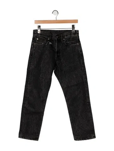 Pre-owned R13 High-rise Straight Leg Jeans In Black