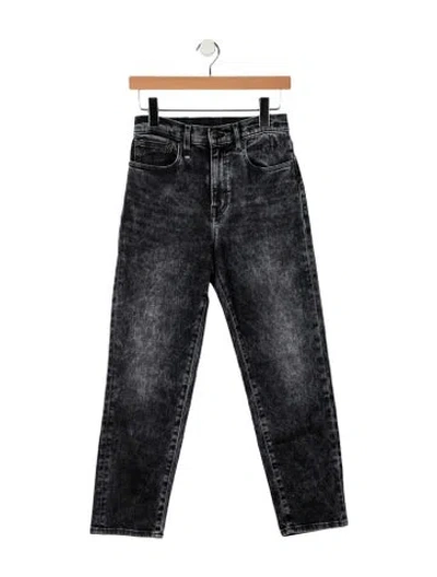 Pre-owned R13 High-rise Straight Leg Jeans In Black