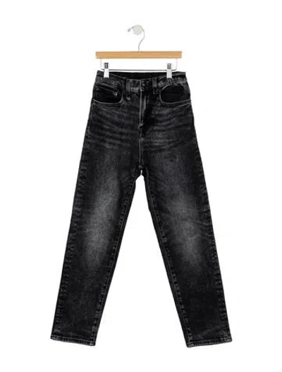Pre-owned R13 High-rise Straight Leg Jeans In Black