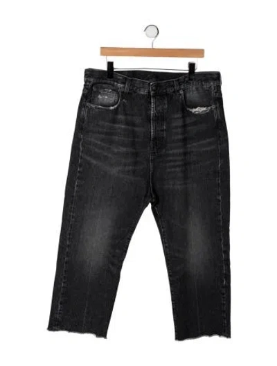 Pre-owned R13 High-rise Straight Leg Jeans In Black