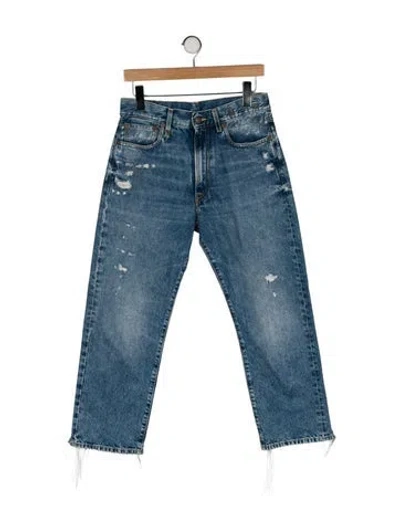 Pre-owned R13 High-rise Straight Leg Jeans In Blue