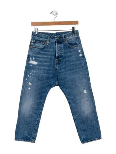 Pre-owned R13 High-rise Straight Leg Jeans In Blue