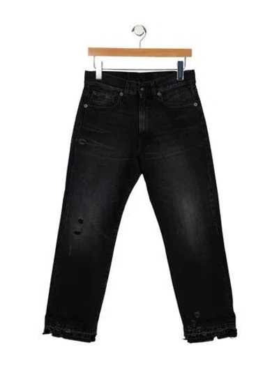 Pre-owned R13 High-rise Straight Leg Jeans In Blue