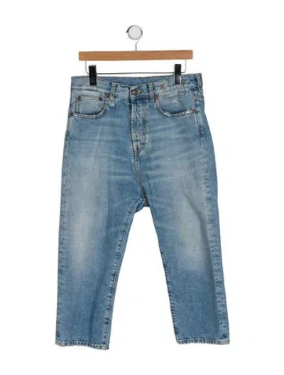 Pre-owned R13 High-rise Straight Leg Jeans In Blue