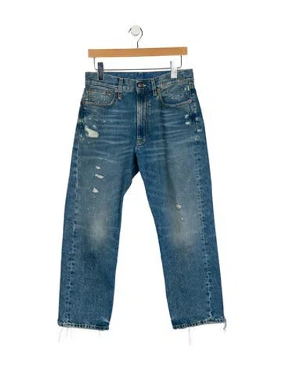 Pre-owned R13 High-rise Straight Leg Jeans In Blue
