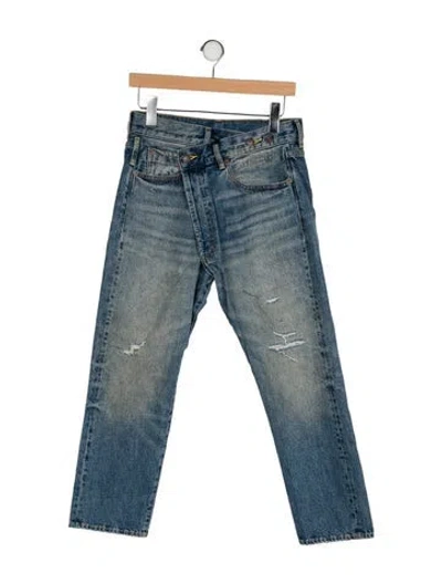 Pre-owned R13 High-rise Straight Leg Jeans In Blue