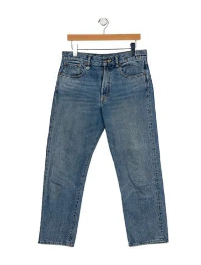 Pre-owned R13 High-rise Straight Leg Jeans In Blue