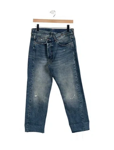 Pre-owned R13 High-rise Straight Leg Jeans In Blue