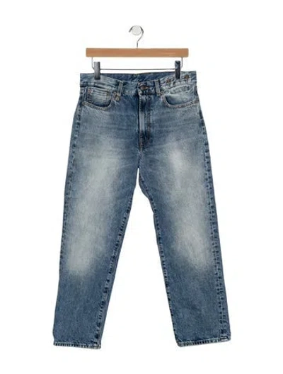 Pre-owned R13 High-rise Straight Leg Jeans In Blue