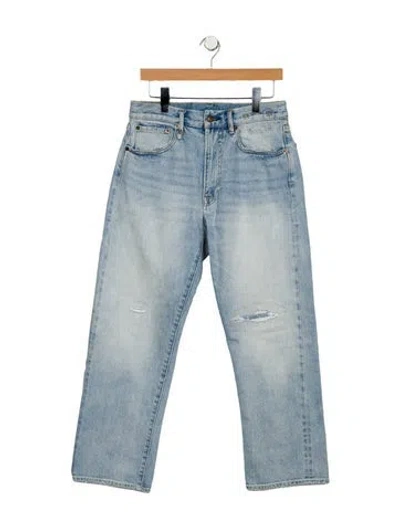Pre-owned R13 High-rise Straight Leg Jeans In Blue