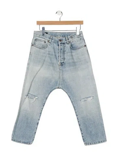 Pre-owned R13 High-rise Straight Leg Jeans In Blue