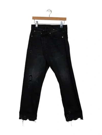 Pre-owned R13 High-rise Straight Leg Jeans In Blue