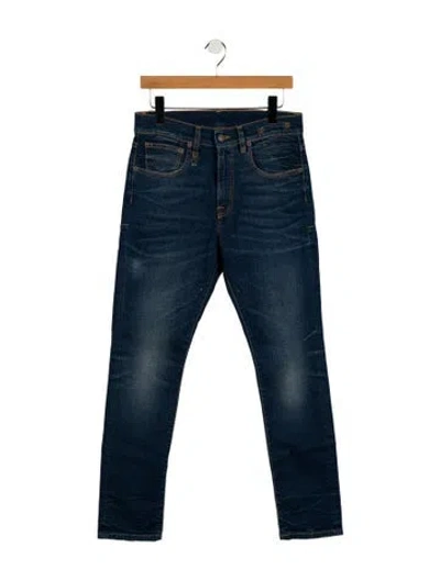 Pre-owned R13 High-rise Straight Leg Jeans In Blue