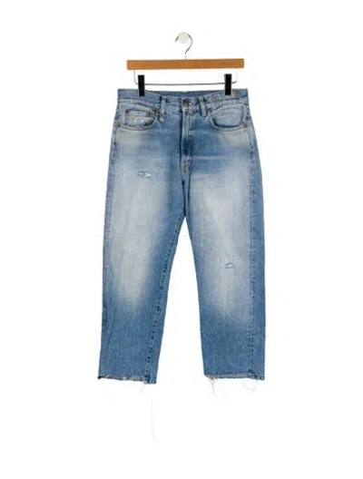 Pre-owned R13 High-rise Straight Leg Jeans In Blue