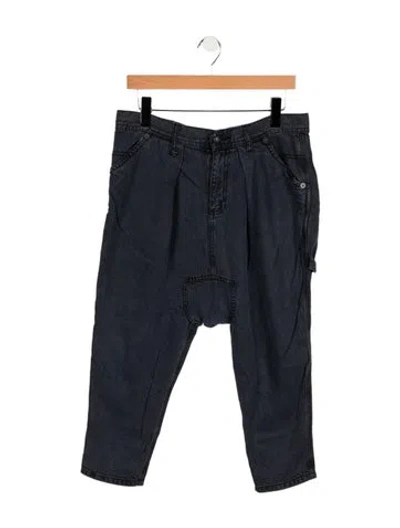 Pre-owned R13 High-rise Straight Leg Jeans In Blue