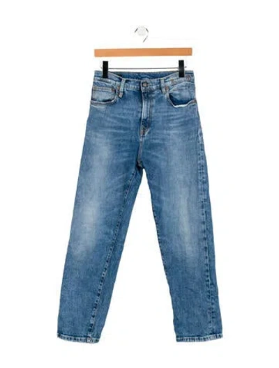 Pre-owned R13 High-rise Straight Leg Jeans In Blue