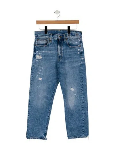 Pre-owned R13 High-rise Straight Leg Jeans In Blue