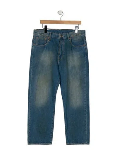 Pre-owned R13 High-rise Straight Leg Jeans In Blue