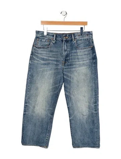 Pre-owned R13 High-rise Straight Leg Jeans In Blue