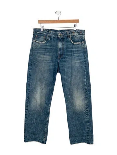 Pre-owned R13 High-rise Straight Leg Jeans In Blue