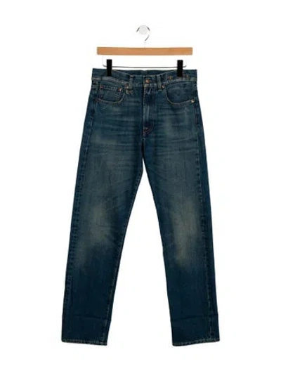 Pre-owned R13 High-rise Straight Leg Jeans In Blue