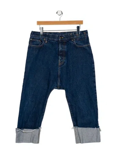 Pre-owned R13 High-rise Straight Leg Jeans In Blue