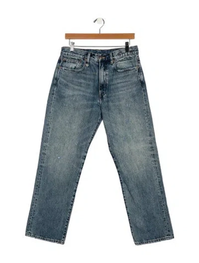 Pre-owned R13 High-rise Straight Leg Jeans In Blue