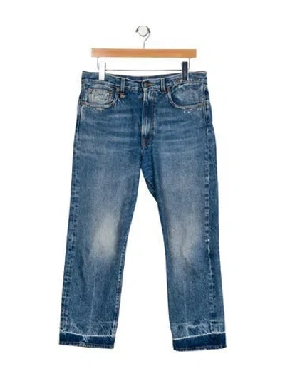 Pre-owned R13 High-rise Straight Leg Jeans In Blue