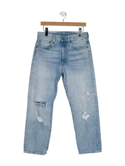 Pre-owned R13 High-rise Straight Leg Jeans In Blue