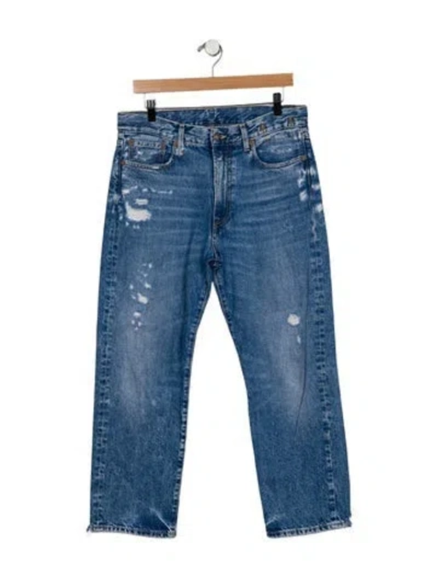 Pre-owned R13 High-rise Straight Leg Jeans In Blue