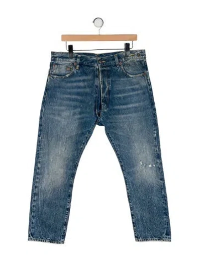 Pre-owned R13 High-rise Straight Leg Jeans In Blue