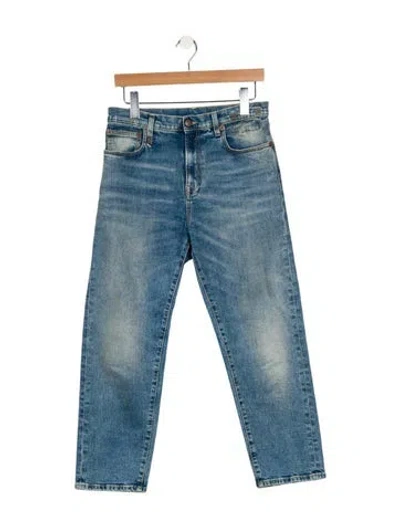 Pre-owned R13 High-rise Straight Leg Jeans In Blue