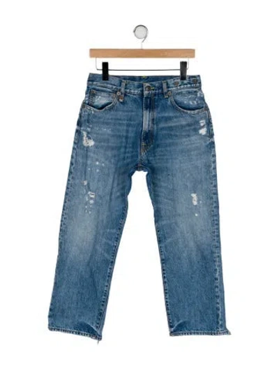 Pre-owned R13 High-rise Straight Leg Jeans In Blue