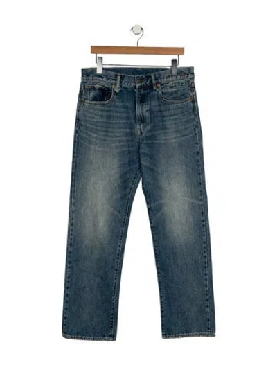 Pre-owned R13 High-rise Straight Leg Jeans In Blue