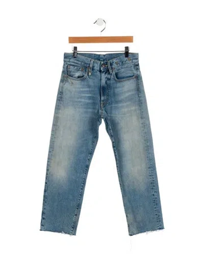 Pre-owned R13 High-rise Straight Leg Jeans In Blue